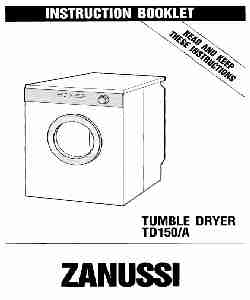 Zanussi Clothes Dryer TD150A-page_pdf